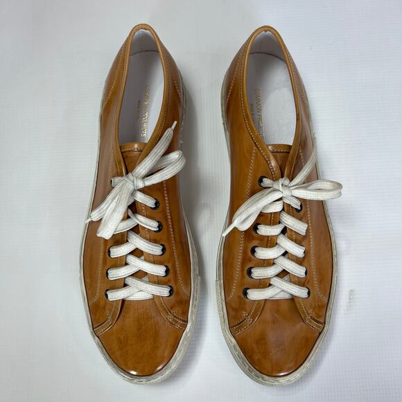 Common Projects Tournament Low Tan Polished Leather Sneakers EU 42 Italy Retro main image 8